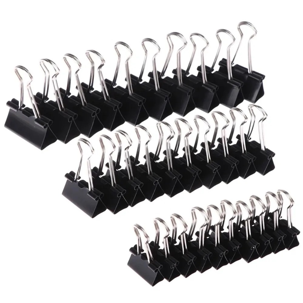 Binder Clip Assorted - 10 Adet Katlanır Metal Bağlayıcı Klips